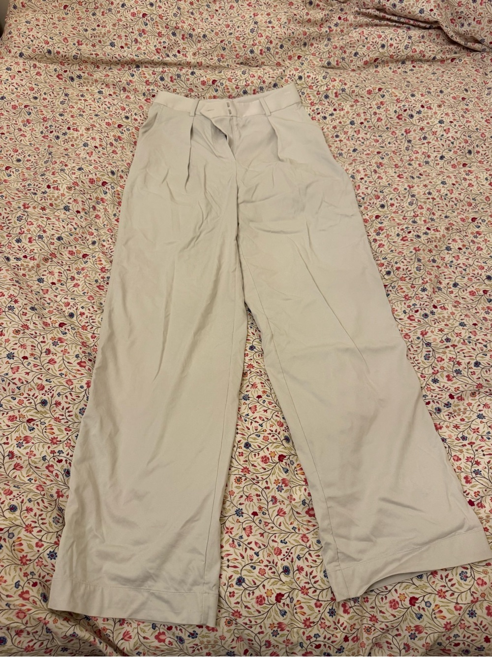 lululemon athletica Wide Leg High-Rise Pants in Light Cream